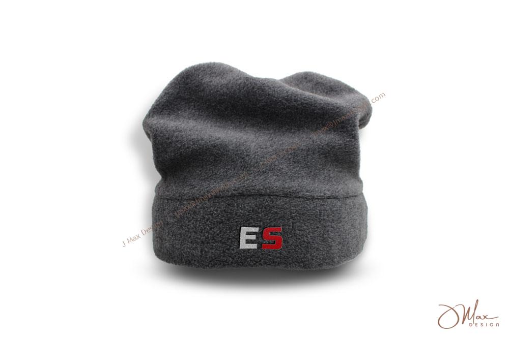 Unisex grey beanie with embroidery logo