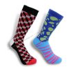 Knitted jacquard socks with custom design