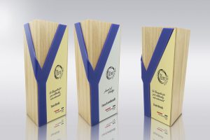 Wooden beech trophies