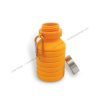Orange Collapsible Drink Bottle with metal lid