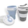 Collapsible Drink Cup in blue and grey