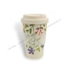 Bamboo fiber cup with heat-resistant silicone sleeve