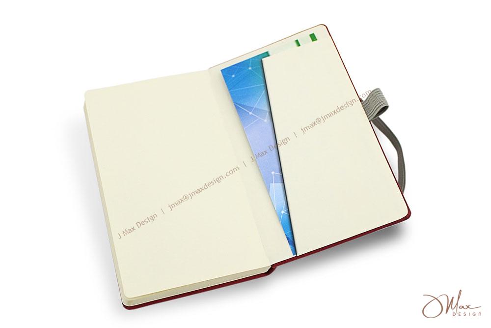 Back pocket on a notepad