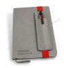 Hardcover notepad with a removable pen pouch