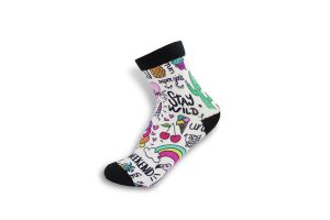 Sublimation sock with colourful imprint