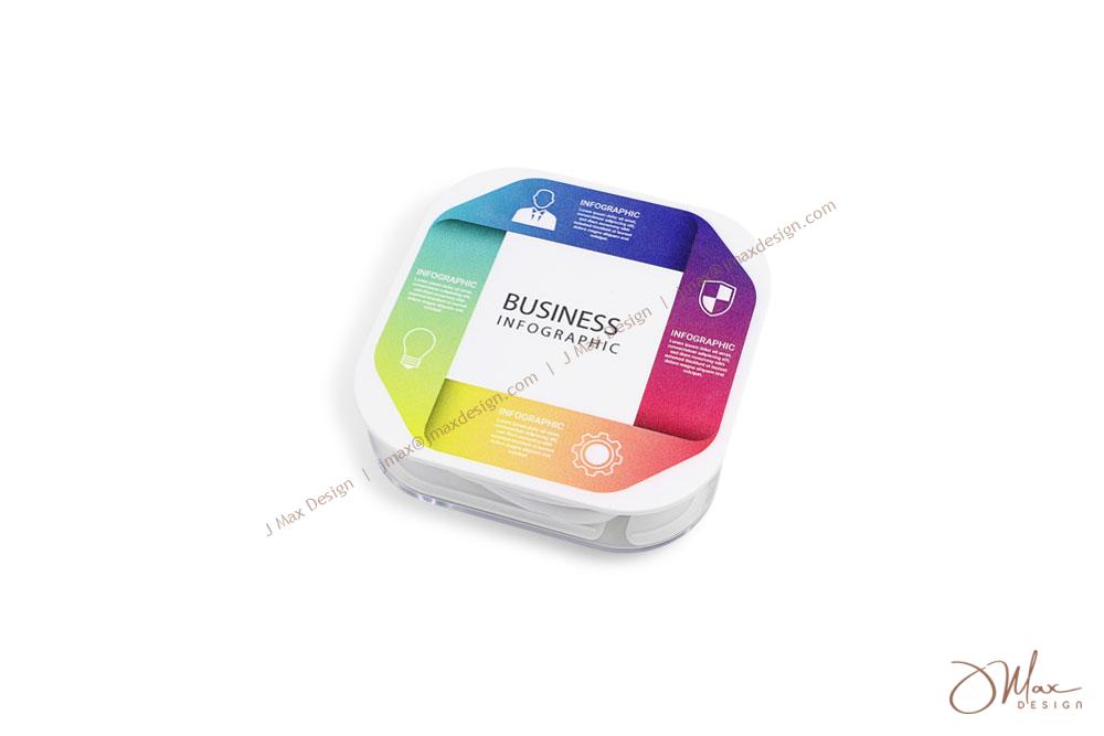 Wireless charge with colourful imprint Wireless charger with a big imprint area