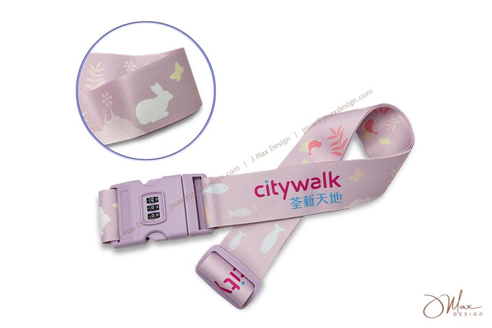 Sublimation Luggage Strap in pink Custom-printed Sublimation Luggage Strap