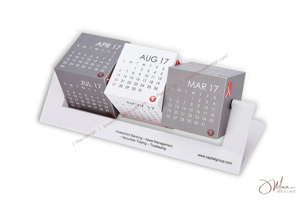 Calendar cubes set Rotating calendar cubes set with custom imprint