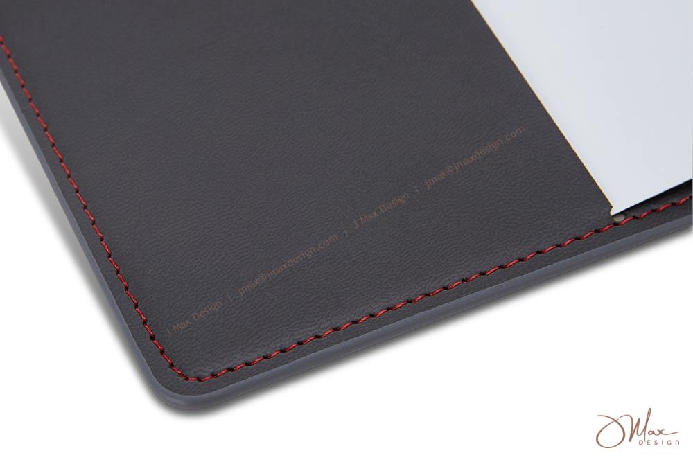 High quality USB flash disk notepad Red stitches on USB flash disk notepad