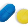 closed capsule-shaped pill boxes
