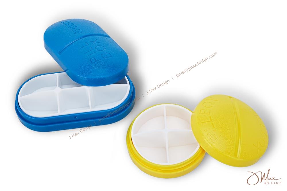 Capsule-shaped storage box, pill box