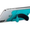 Stick-on card holders on the back of iPhone
