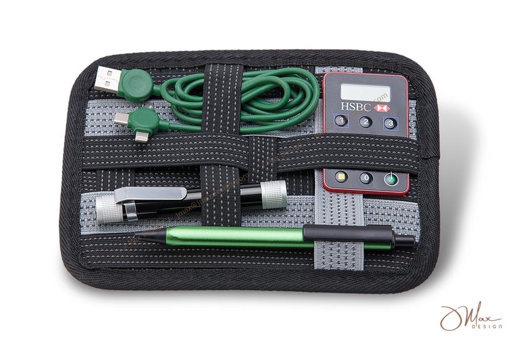 A tidy and organised way to store small items Things are organized with an Elastic grid storage board