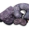 Travel Trio with pillow, blanket, and eye mask
