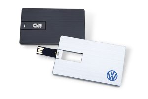 Card USB flash drive, charcoal and silver case