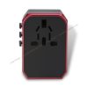 Travel adapter with red rim