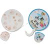 Unfolded Flying Disc Hand Fan with plastic handle