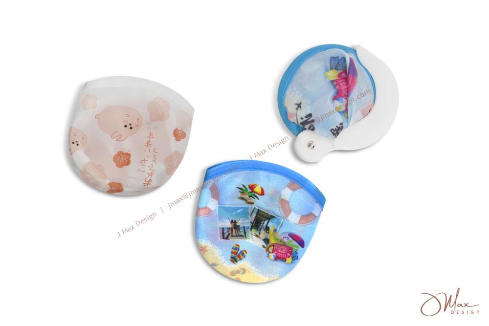 Flying Disc Hand Fan folded