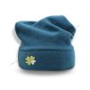 Unisex fleece beanie with embroidered logo