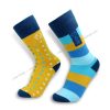 Knitted, jacquard socks with customized logo pattern
