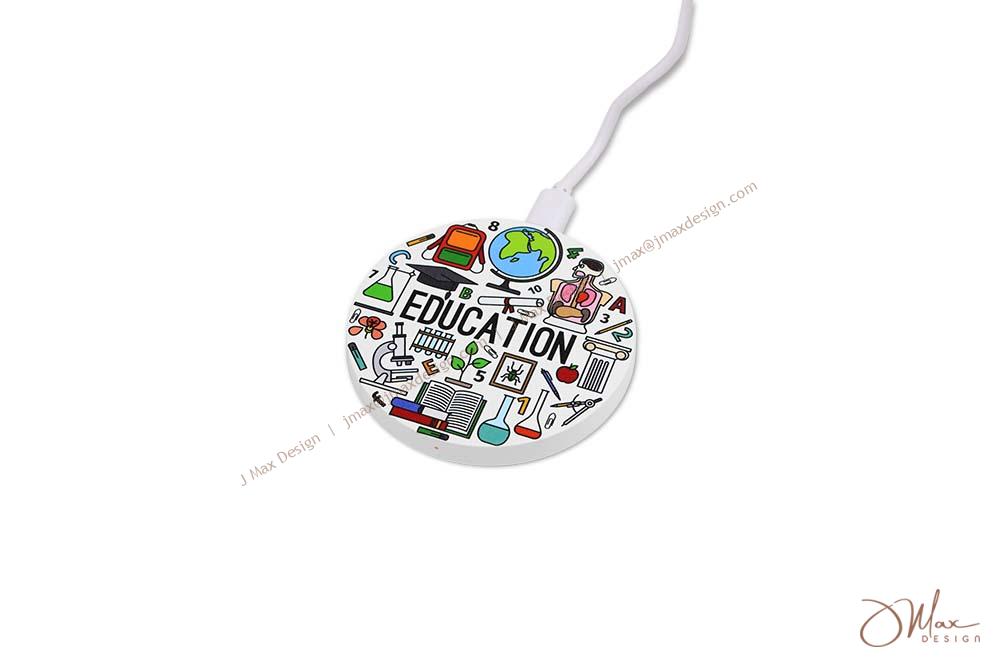 Mini Wireless charger with full bleed print