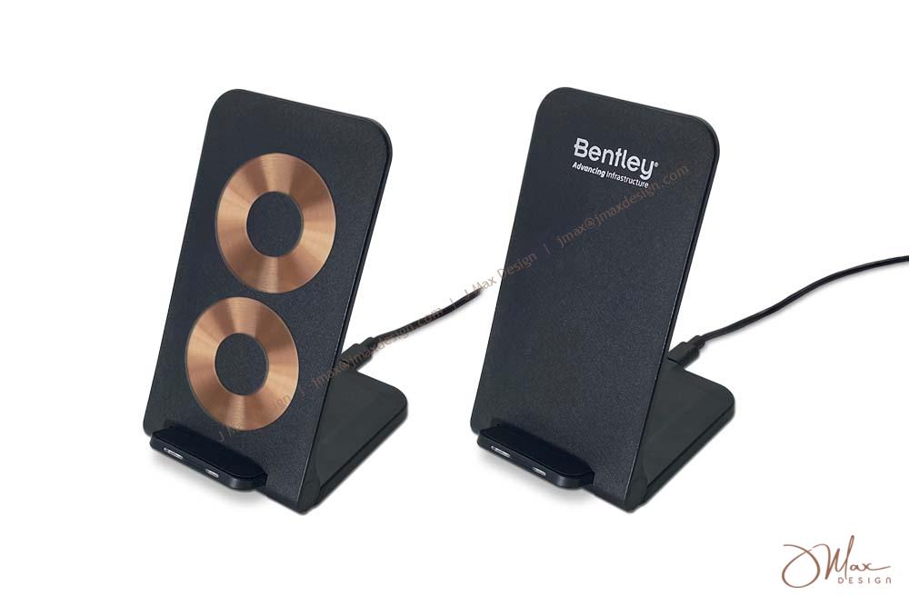 Wireless charger showing dual coils