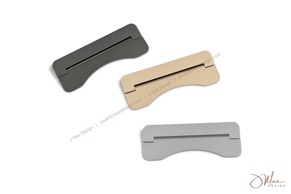 Metal flip fold laptop stands in 3 colors