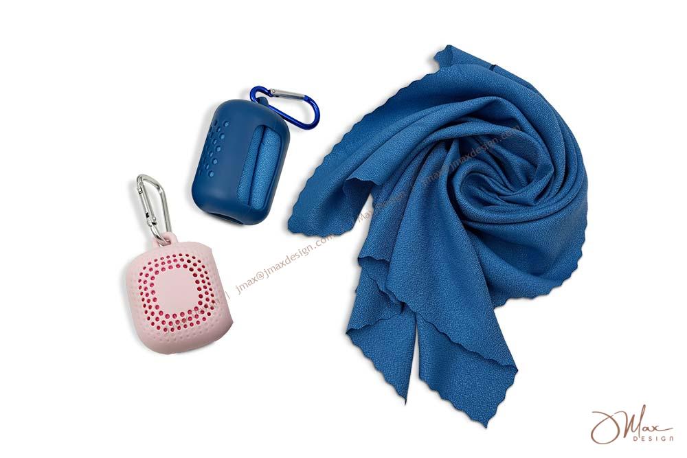 Quick Dry Towels in silicone cases