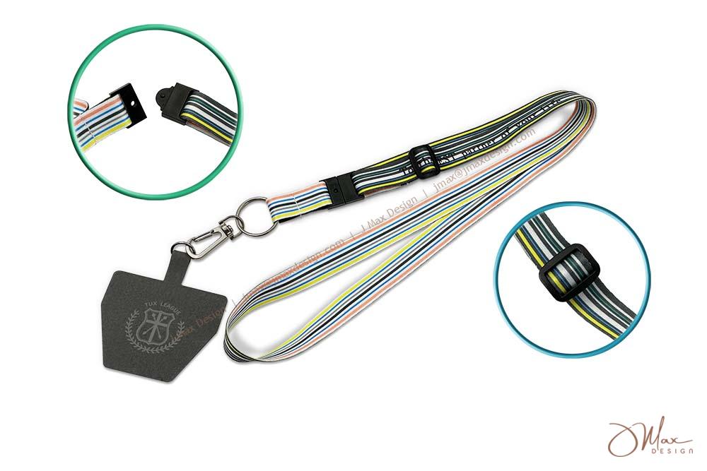 Crossbody Lanyard with safety buckle and adjustable length