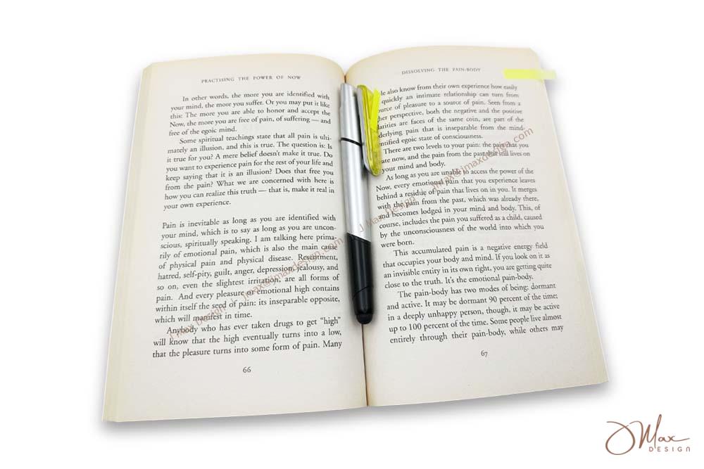 Sticky flag on a book