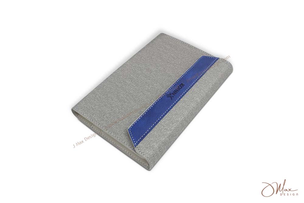 3-fold notepad with a very nice logo embossed on cover
