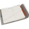 unfolded ruled pad printed with custom design on 3-fold notepad