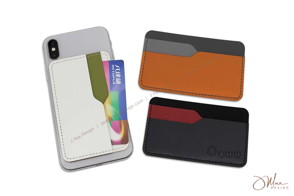 Cell phone card holder sticks on the back of iPhone