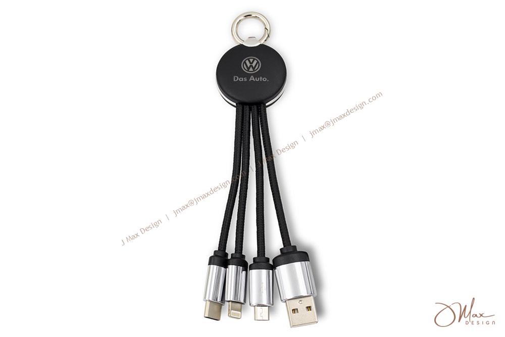 Charging cable with nylon braided cord