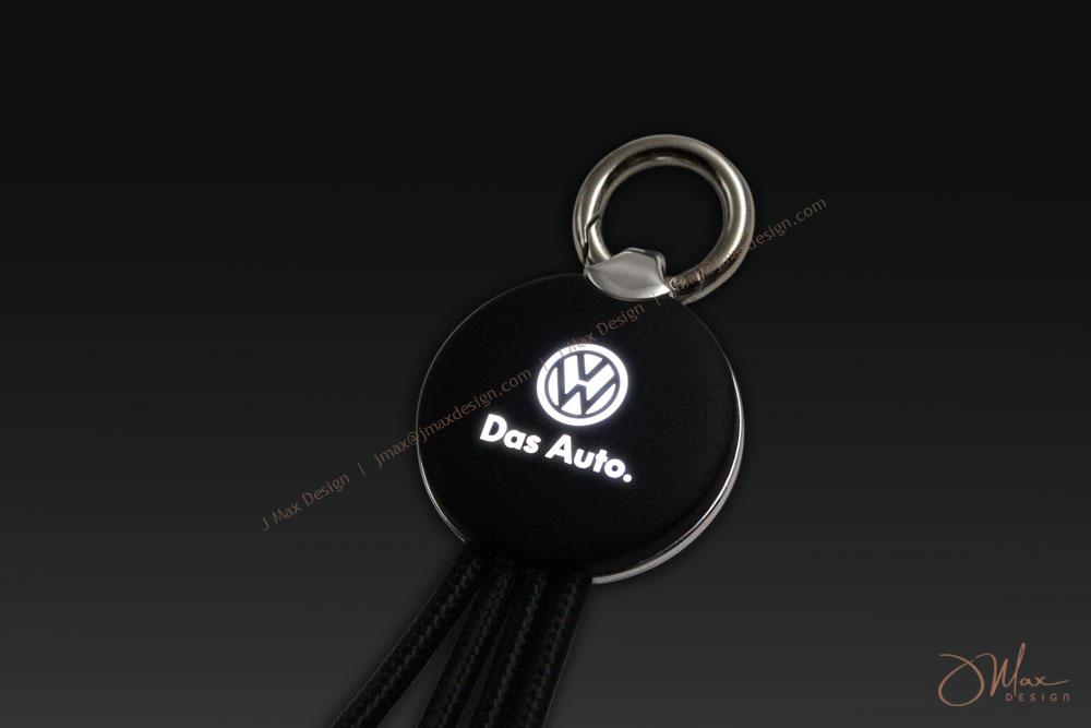 Charging cable in lighted logo Logo light up charging cable