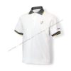 White polo shirt with contrast collar tipping
