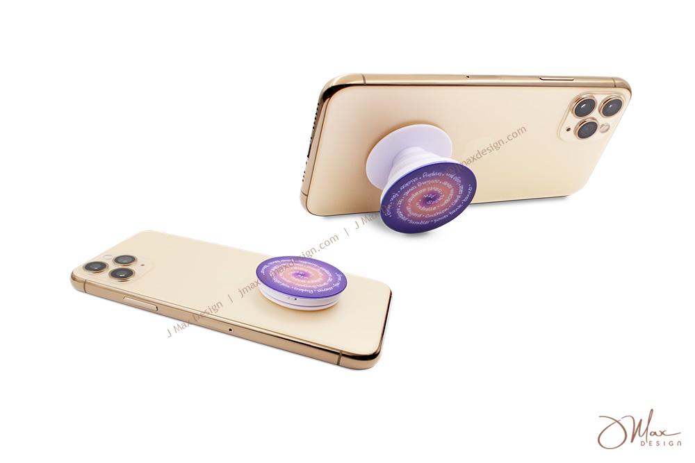 Cell phone pop-up grips stuck on cell phone