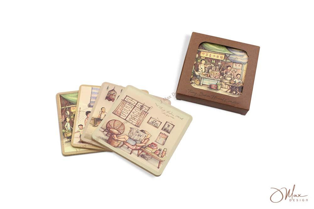 Cork back coasters set