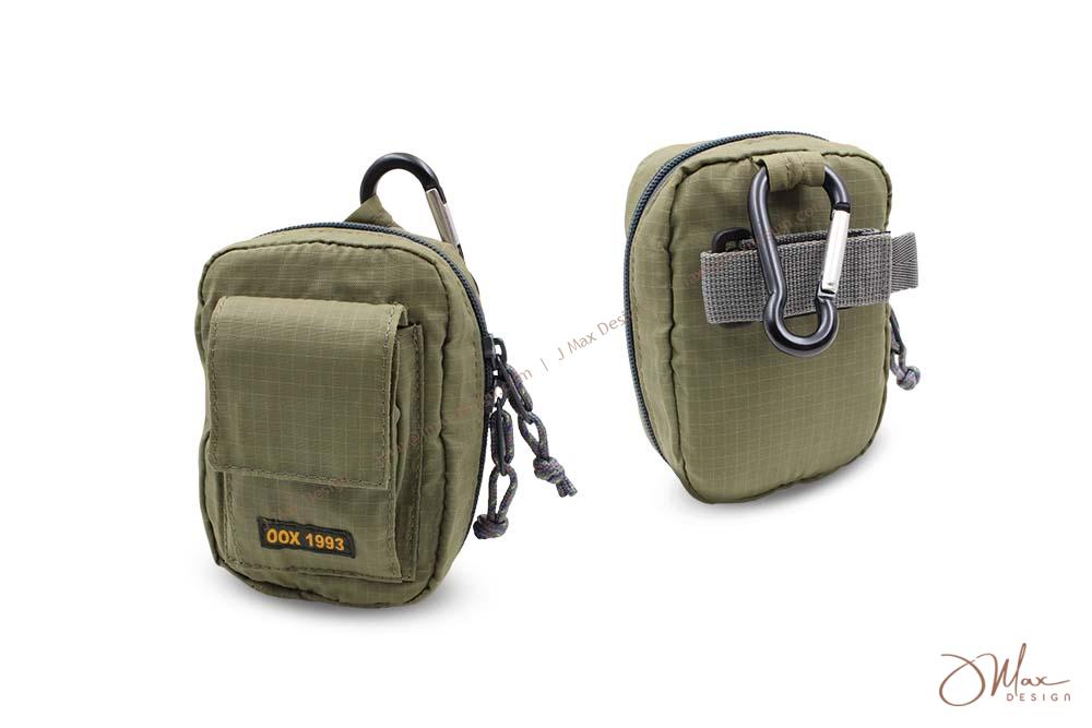 Front and back of Carabiner mini pouch