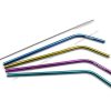 Colorful bent straws with logo engraved