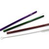 Colorful straight metal drinking straws & cleaning brush