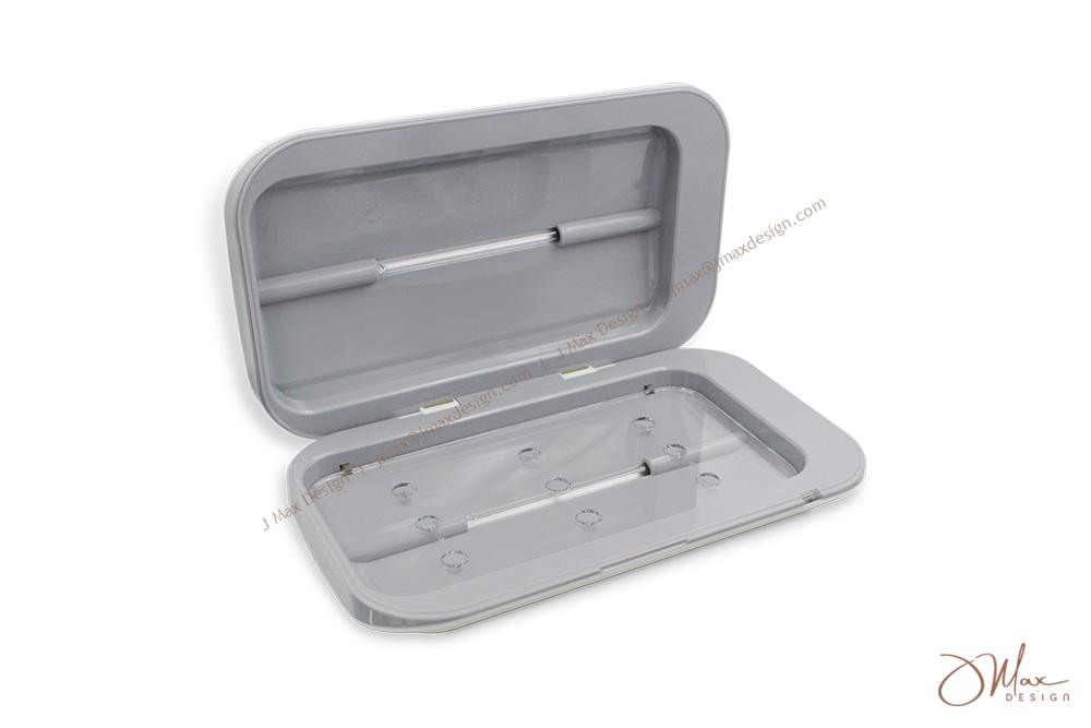 An open lid UV-C Sanitizer Box
