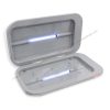 UV-C Sanitizer Box with 2 UV-C bulbs light on