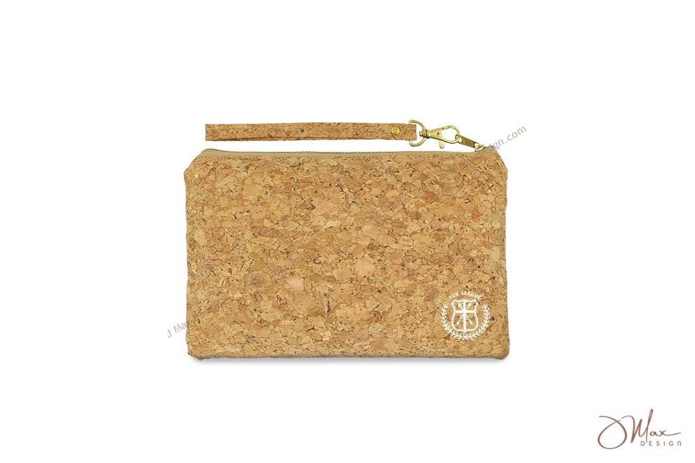 Mini cork pouch with personalized logo