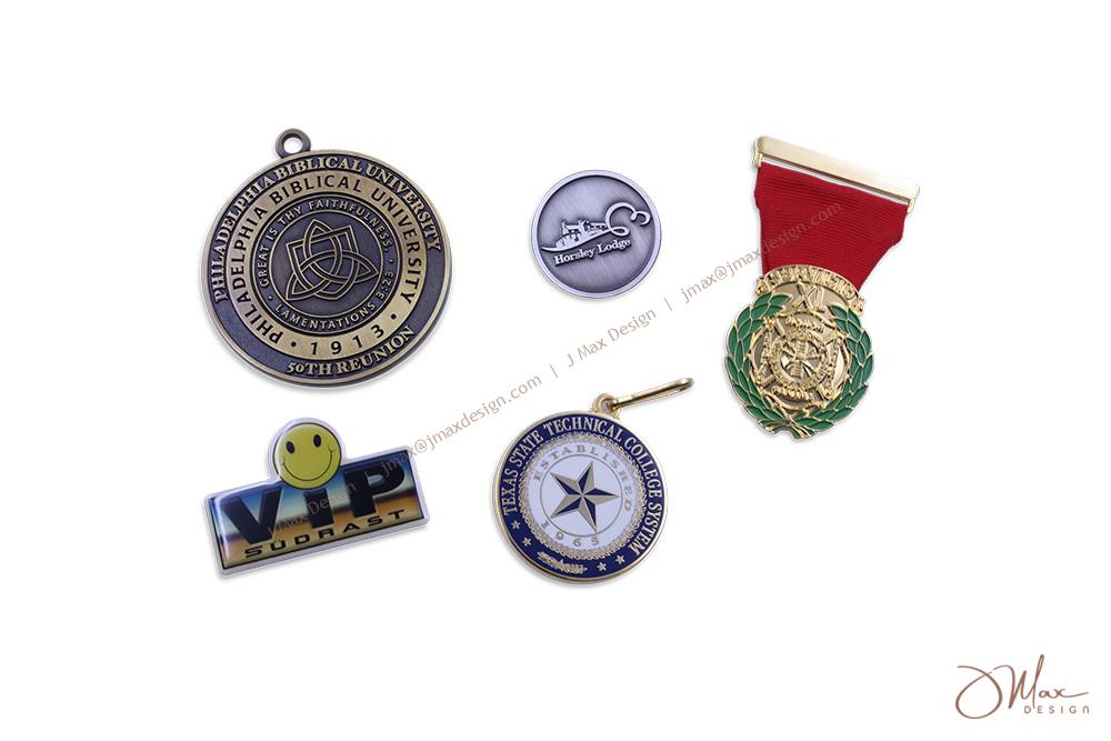 Custom metal pin with unique design and durable materials