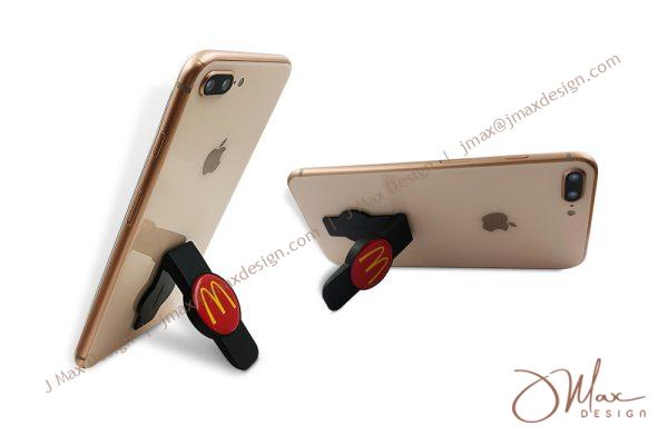 Plastic folding phone stand with big logo