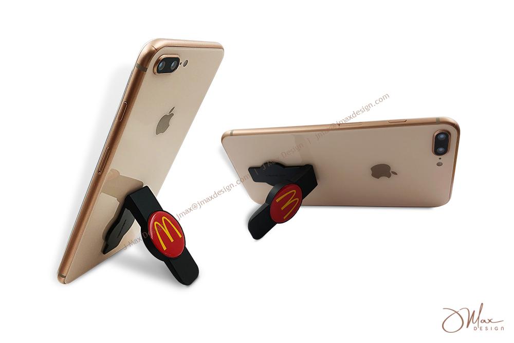 Cell phone folding stand Plastic folding phone stand with big logo