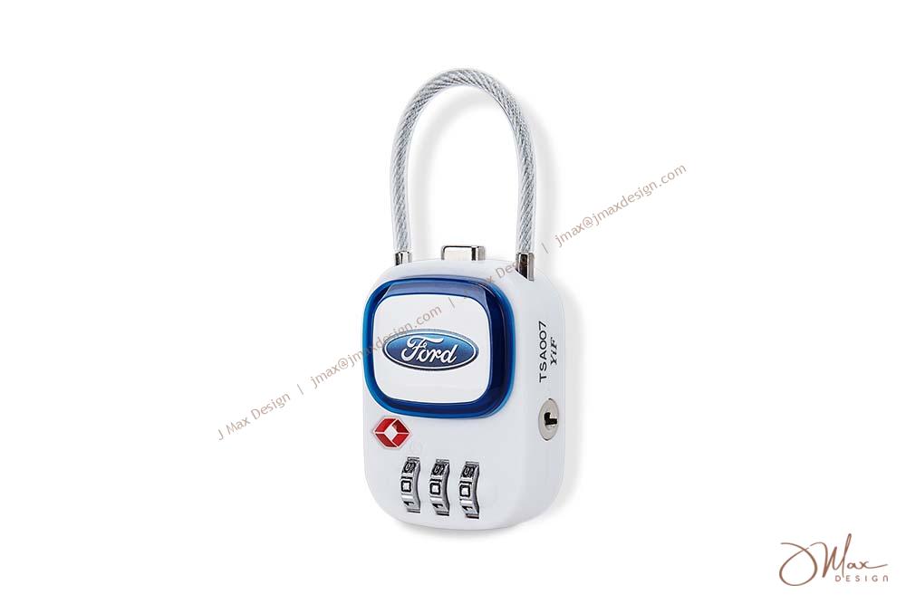 TSA combination featuring a steel cable shackle