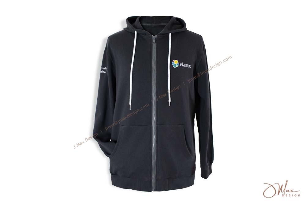 Unisex zip hoodie featuring customised logo