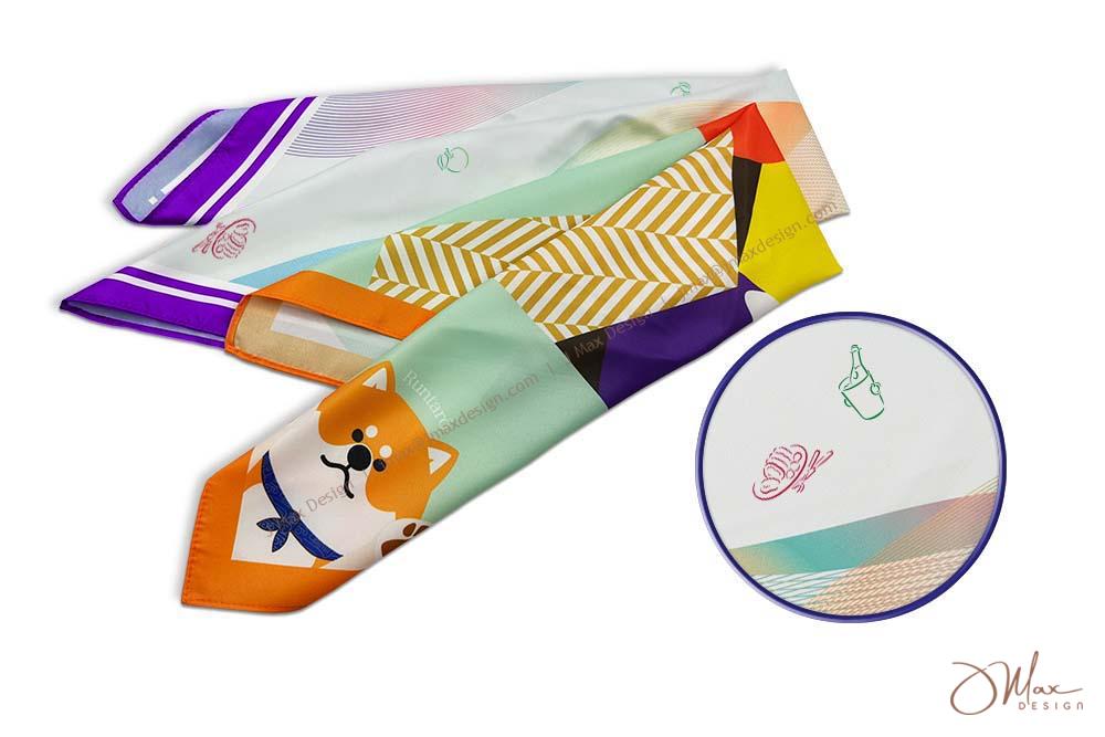 Polyester custom scarfs